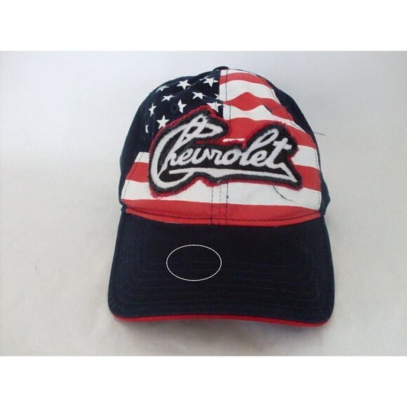 Official Chevrolet Embroidered Adjustable US Flag Hat - Picture 1 of 5
